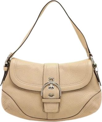 Coach Pre-owned Shoulder Bags, female, Beige, Size: ONE SIZE Pre-owned C Soho Shoulder Bag