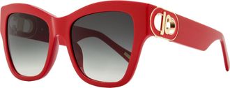 Just Cavalli Womens Square Channel Logo Sunglasses SJC037 06XX Red 54mm