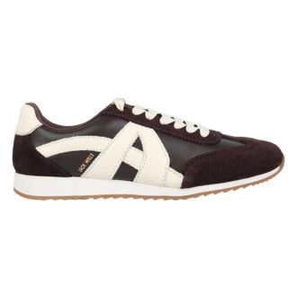 Jack Wills Starbury Retro leren platte sneakers voor dames (Bruin/Wit)