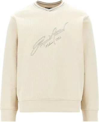 Emporio Armani Logo embroidery crewneck sweatshirt Man S