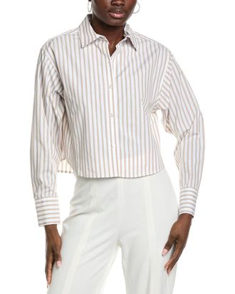 Kenneth Cole Cropped Button Front Shirt