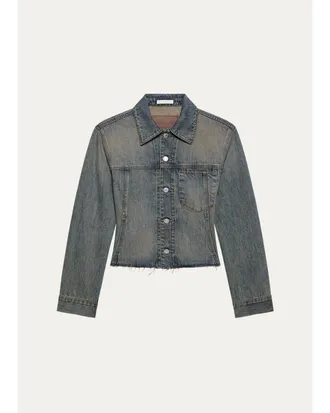 Helmut Lang Raw Hem Denim Trucker Jacket