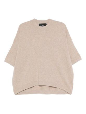 Mr. Mittens Mia short-sleeve round-neck top - women - Merino - XS/S - Neutrals