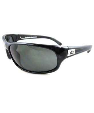Bolle Wrap Mens Shiny Black Polarized TNS Sunglasses - One Size