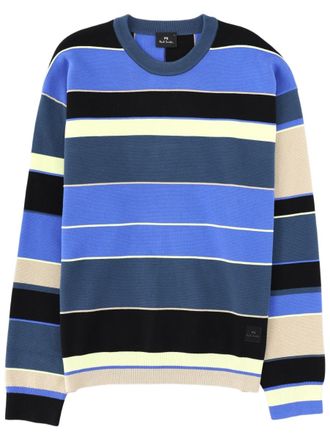 Paul Smith Long Sleeve Striped Sweater Crafted From Organic Cotton