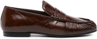 Alohas Ruched Penny-slot Loafers