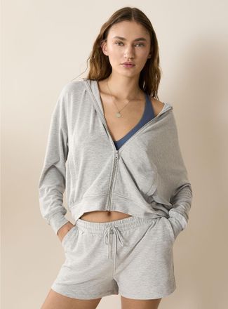 Miiyu Womens Solid ajustable-waist lounge short