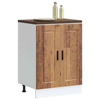 Berkfield Home Kitchen Base Cabinet&not;Porto Old Wood Engineered Wood in Brown