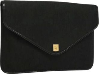 Dior Pre-owned Clutches, female, Black, Size: ONE SIZE Pre-owned Trotter Canvas Clutch Bag