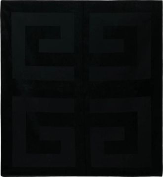 Givenchy 4G Logo Strandlaken - unisex - Handdoeken - Zwart - ONE Size - Katoen - Home