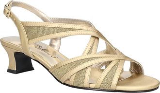 Easy Street Womens Tristen Strappy Heeled Sandal In Gold