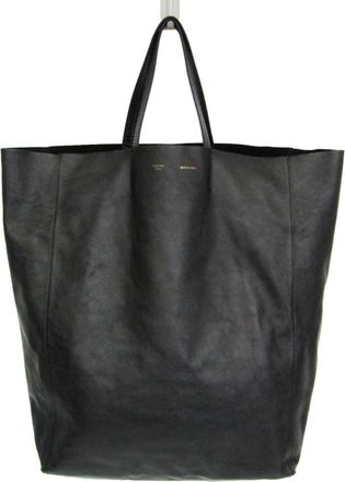 Celine Cabas Black Leather Tote Bag (Pre-Owned)