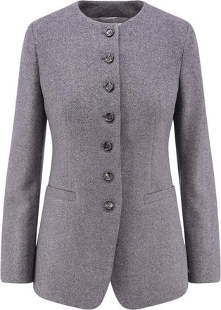 Max Mara Mxmfalla Blazer - Dames - Jassen - Grijs - Maat: XS Kasjmier