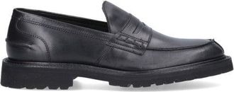 Trickers Sleek Leather Penny Loafers With Sturdy Rubber Sole