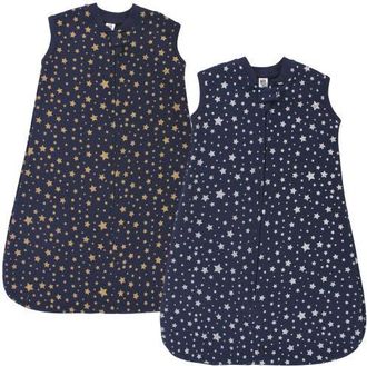 Hudson Baby Premium Quilted Sleeveless Sleeping Bag And Wearable Blanket (baby) in Metallic Stars at Nordstrom, Size Xx-Large