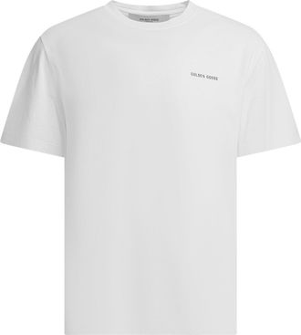 Golden Goose Cotton Jersey Crew-Neck T-Shirt T-Shirts Bianco-Uomo