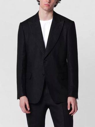 Lardini long sleeve coat notch lapel pockets