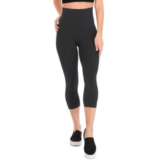 Belly Bandit Mother Tucker Womens Capri Leggings - Compression Shapewear Seamless Breathable Knit (X-Small, Steel Grey)