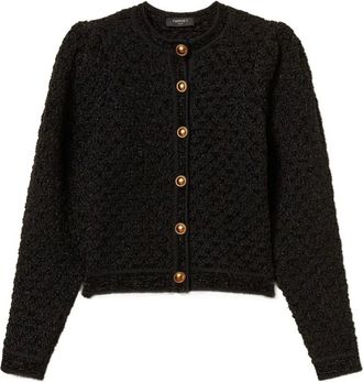 Twin-Set Cardigan con maniche a palloncino - Nero
