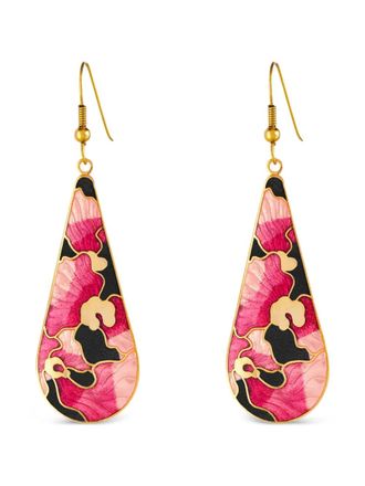 Susan Caplan Vintage 1980s oorbellen verfraaid met bloemen - Goud