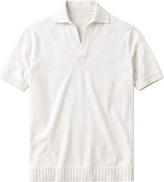 FILIPPO DE LAURENTIIS Skipper Polo - Heren - V-hals truien - Wit - 2XL - Katoen - Truien & Vesten