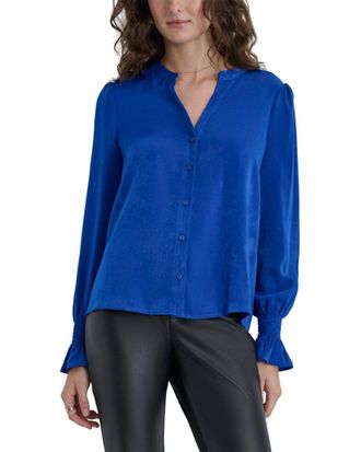 DKNY Dkny Split Neck Top