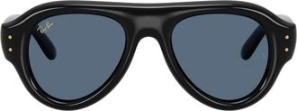 Ray-Ban Aviator Puffer - Heren - Zonnebrillen - Zwart - 52 MM - Nylon - Accessoires