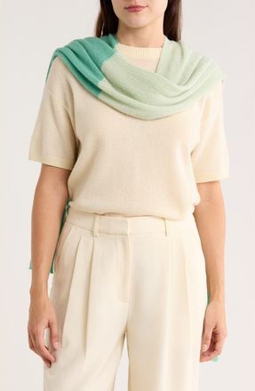Portolano Cowl Neck Wool Blend Scarf in Aquatic/Aqua at Nordstrom Rack