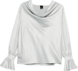Pinko Filipa II2 - Dames - Blouses - Grijs - L - Polyester - Overhemden