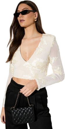 Misspap Faux Leather Mini Quilted Flap Bag, One Size, black