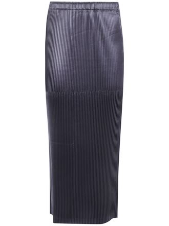 Issey Miyake Pleated Skirt Glossed Panels Pleats