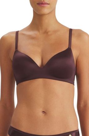 adidas Originals Plunge Wireless T-Shirt Bra in Shadow Brown at Nordstrom, Size X-Small