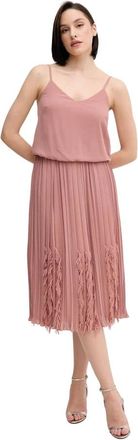 Sandro Ferrone Midi Jurk - Dames - Casual kleedjes - Oranje - XL - Polyester - Kleedjes
