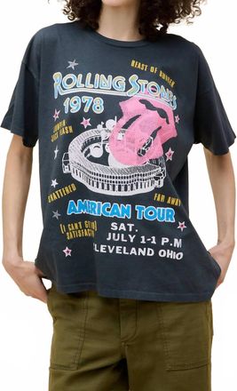 Daydreamer Rolling Stones 1978 American Tour Merch Tee In Vintage Black