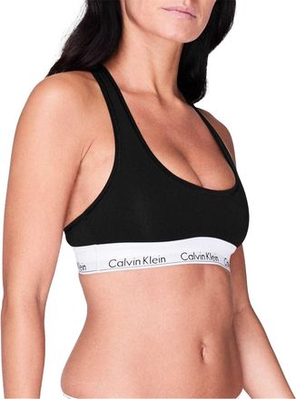 Calvin Klein Dames/Dames Logo Katoenmix Bralette (Zwart)
