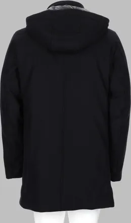 Palt&ograve; Wool Blend Hooded Coat - Black