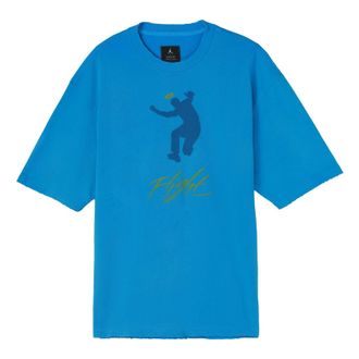 Nike Jordan Air Jordan x Union Crossover SS22 Solid Color Character Alphabet Printing Round Neck Short Sleeve Asia Edition Blue DM2840-483