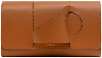 Perrin Paris LAsymetrique Clutch in Caramel /Espresso at Nordstrom