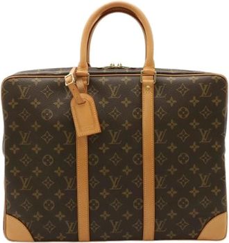 Louis Vuitton Pre-owned Porte-Documents Voyage Monogram Aktetas - Heren - Vintage Handtas - Bruin - ONE Size - Leer - Vintage