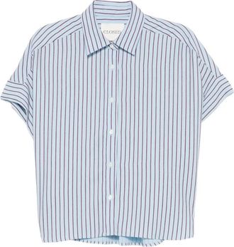 Closed Closed, Shirts, female, Blue, Size: XS Striped Short-Sleeve Shirt