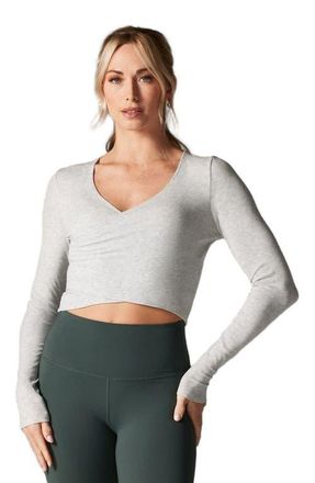 Tavi Criss Cross Long Sleeve Top in Ash at Nordstrom, Size X-Large