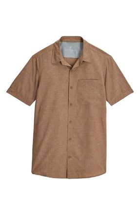 Royal Robbins Amp Lite II Short Sleeve Button-Up Shirt in Walnut Heather at Nordstrom, Size Xx-Large