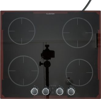 Klarstein Klarstein Kochheld Cocina De Inducci&oacute;n De 4 Zonas, 6000w Y Perillas Vidrio Negro