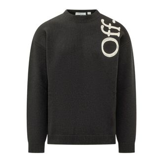 Off-white Long Sleeve Crewneck Jumper - male - Off White - Round-neck Knitwear - Black - XS - Knitwear
