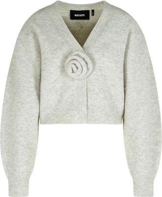 Rotate Light Grey Alpaca Blend Cardigan