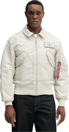 Alpha Industries Cwu-45 Heritage Bomberjack - Heren - Bomber jackets - Wit - L - Polyester - Jassen