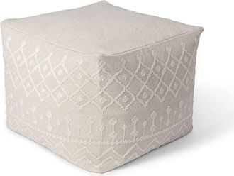 Paco Home Paco Home - Puf Pera Interior Y Exterior Sal&oacute;n Coj&iacute;n Asiento Taburete Coj&iacute;n Suelo Beige 2, 50x50x40