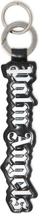 Palm Angels logo-embossed key ring - men - Polyurethane/Polyester - One Size - Black