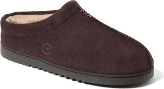 Dearfoams Mens Dean Genuine Suede Clog House Shoe Slipper