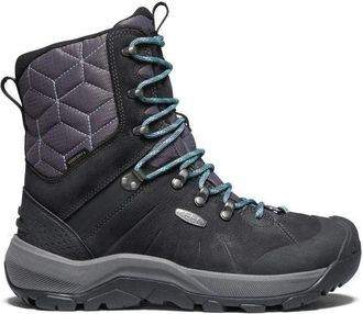 Keen Revel IV High Polar 1023622 Womens Black Leather Snow Boots GBNC1290